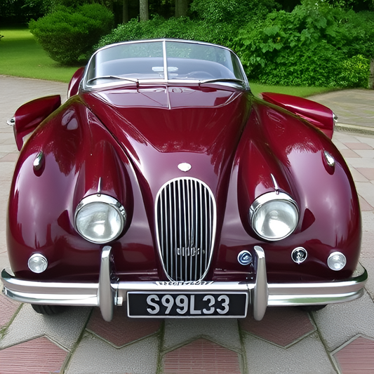 1951 Jaguar XK 120 Roadster Burgundy 1/24 Diecast Model Car by - Premium Jaguar Models from Bburago - Just $59.99! Shop now at Rapidvehicles