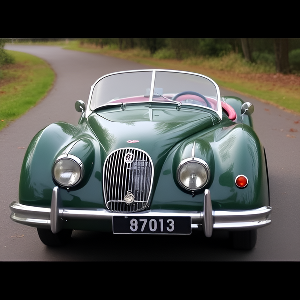 1951 Jaguar XK 120 Roadster Green 1/24 Diecast Model Car by