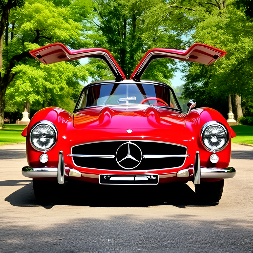 1954 Mercedes 300 SL Gullwing Red 1/24 Diecast Model Car by - Premium Mercedes Models from Bburago - Just $48.56! Shop now at Rapidvehicles