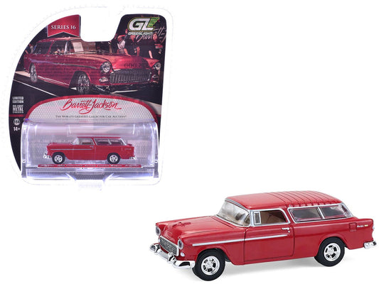 1955 Chevrolet Nomad Custom Wagon Red "Barrett-Jackson" Series 16 1/64 Diecast Model Car by Greenlight free shipping USA - Rapid Vehicles
