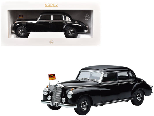 1955 Mercedes - Benz 300 Black "German Chancellor Konrad Adenauer" 1/18 Diecast Model Car by Norev free shipping USA - Rapid Vehicles