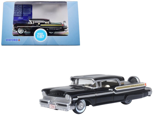 1957 Mercury Montclair Tuxedo Black 1/87 (HO) Scale Diecast Model Car by Oxford Diecast free shipping USA - Rapid Vehicles