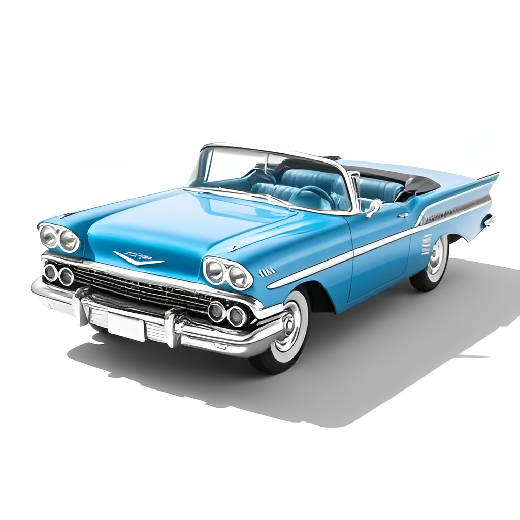 1958 Chevrolet Impala Convertible Blue 1/24 Diecast Model Car by - Premium Chevrolet Models from Motormax - Just $59.39! Shop now at Rapidvehicles