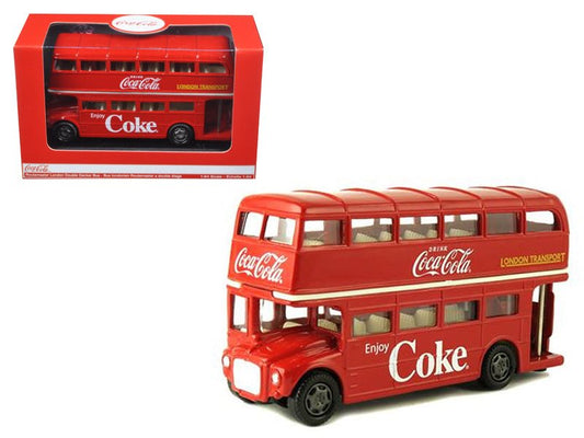 1960 Routemaster London Double Decker Bus Red "Coca-Cola" 1/64 Diecast Model by Motorcity Classics free shipping USA - Rapid Vehicles