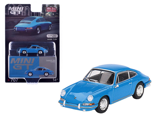 1963 Porsche 901 Blue "Quickblau" Limited Edition to 3600 pieces Worldwide 1/64 Diecast Model Car by Mini GT free shipping USA - Rapid Vehicles
