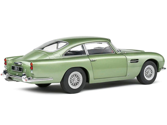 1964 Aston Martin DB5 RHD (Right Hand Drive) Porcelain Green Metallic 1/18 Diecast Model Car by Solido - Rapid Vehicles