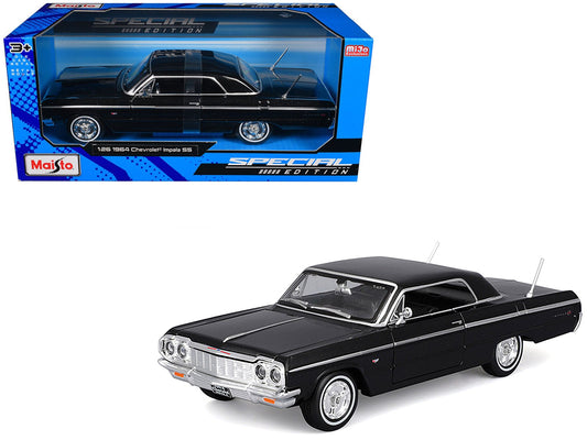 1964 Chevrolet Impala SS Black "Special Edition" Series 1/26 Diecast Model Car by Maisto free shipping USA - Rapid Vehicles
