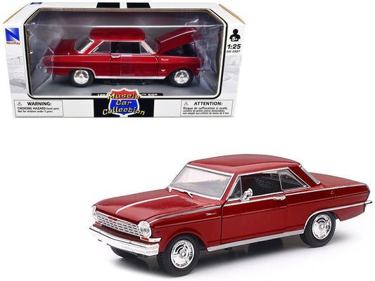 1964 Chevrolet Nova SS Burgundy "Muscle Car Collection" 1/25 Diecast Model Car by New Ray free shipping USA - Rapid Vehicles