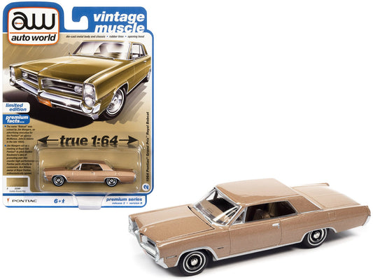 1964 Pontiac Grand Prix Royal Bobcat Saddle Bronze Metallic "Vintage Muscle" Limited Edition 1/64 Diecast Model Car by Auto World free shipping USA - Rapid Vehicles