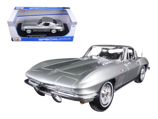 1965 Chevrolet Corvette Silver "Special Edition" 1/18 Diecast Model Car by Maisto free shipping USA - Rapid Vehicles