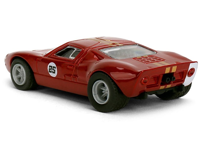 1965 Ford GT40 MK1 25 Red Metallic with Gold Stripes "Collection" Series 1/64 Diecast Model Car by Majorette - Rapid Vehicles