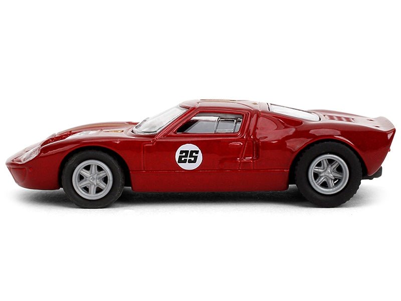 1965 Ford GT40 MK1 25 Red Metallic with Gold Stripes "Collection" Series 1/64 Diecast Model Car by Majorette - Rapid Vehicles