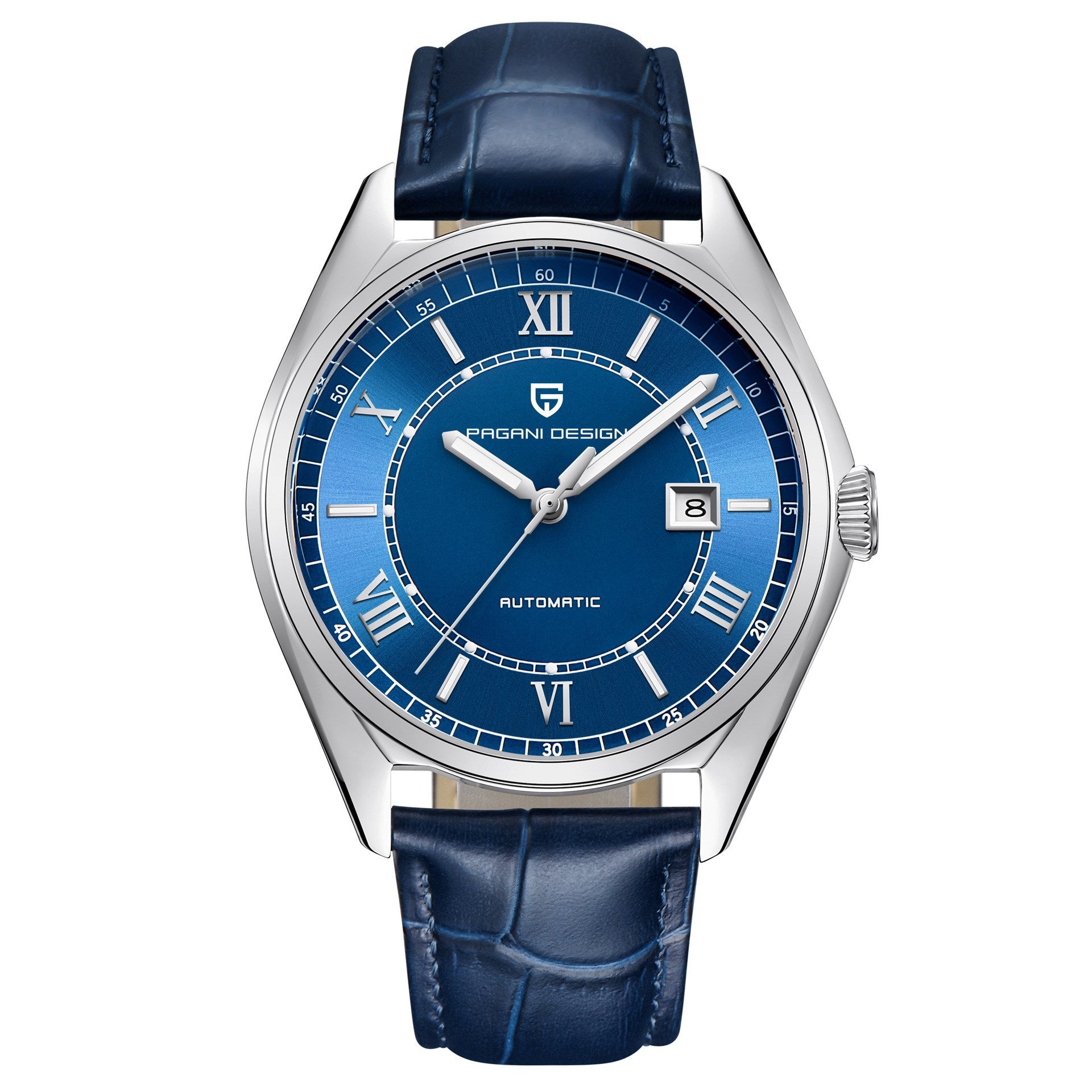 Color: Sliver blue - PAGANI DESIGN Automatic mechanical watch - Premium Mechanical Watches from Rapidvehicles - Just $95.99! Shop now at Rapidvehicles