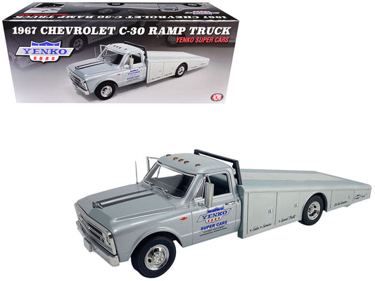 1967 Chevrolet C - 30 Ramp Truck "Yenko Super Cars" Silver Metallic Limited Edition to 248 pieces Worldwide 1/18 Diecast Model Car by ACME free shipping USA - Rapid Vehicles