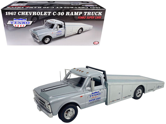 1967 Chevrolet C-30 Ramp Truck "Yenko Super Cars" Silver Metallic Limited Edition to 248 pieces Worldwide 1/18 Diecast Model Car by ACME free shipping USA - Rapid Vehicles