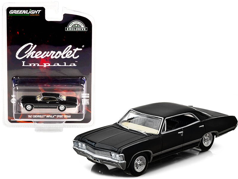 1967 Chevrolet Impala Sport Sedan Tuxedo Black "Hobby Exclusive" 1/64 Diecast Model Car by Greenlight free shipping USA - Rapid Vehicles