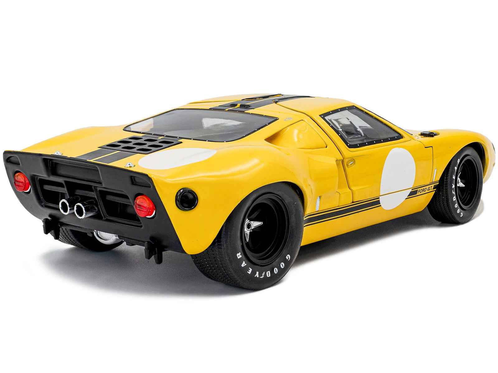 1968 Ford GT40 MK1 Yellow with Black Stripes "Competition" Series 1/18 Diecast Model Car by Solido - Rapid Vehicles