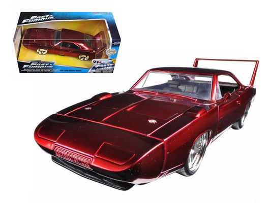 1969 Dodge Charger Daytona Red "Fast & Furious 7" (2015) Movie 1/24 Diecast Model Car by Jada free shipping USA - Rapid Vehicles