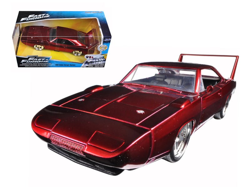 1969 Dodge Charger Daytona Red "Fast & Furious 7" (2015) Movie 1/24 Diecast Model Car by Jada free shipping USA - Rapid Vehicles
