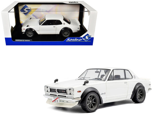 1970 Nissan Skyline (C10) Hakosuka RHD (Right Hand Drive) White 1/18 Diecast Model Car by Solido free shipping USA - Rapid Vehicles
