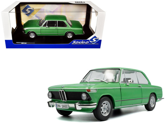 1971 BMW 1602 Taiga Green Metallic 1/18 Diecast Model Car by Solido free shipping USA - Rapid Vehicles
