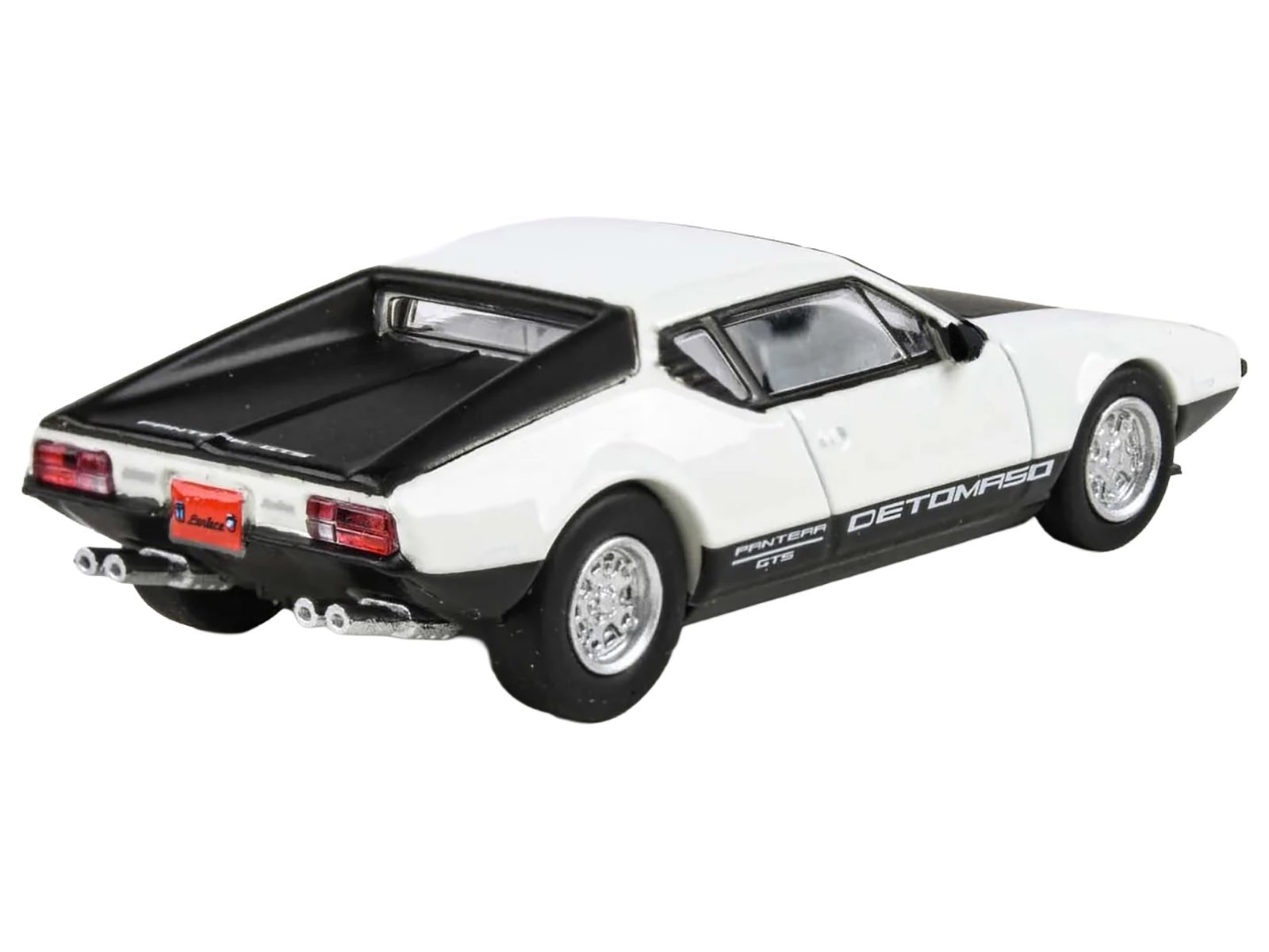 1972 De Tomaso Pantera White and Black 1/64 Diecast Model Car by Paragon Models - Rapid Vehicles