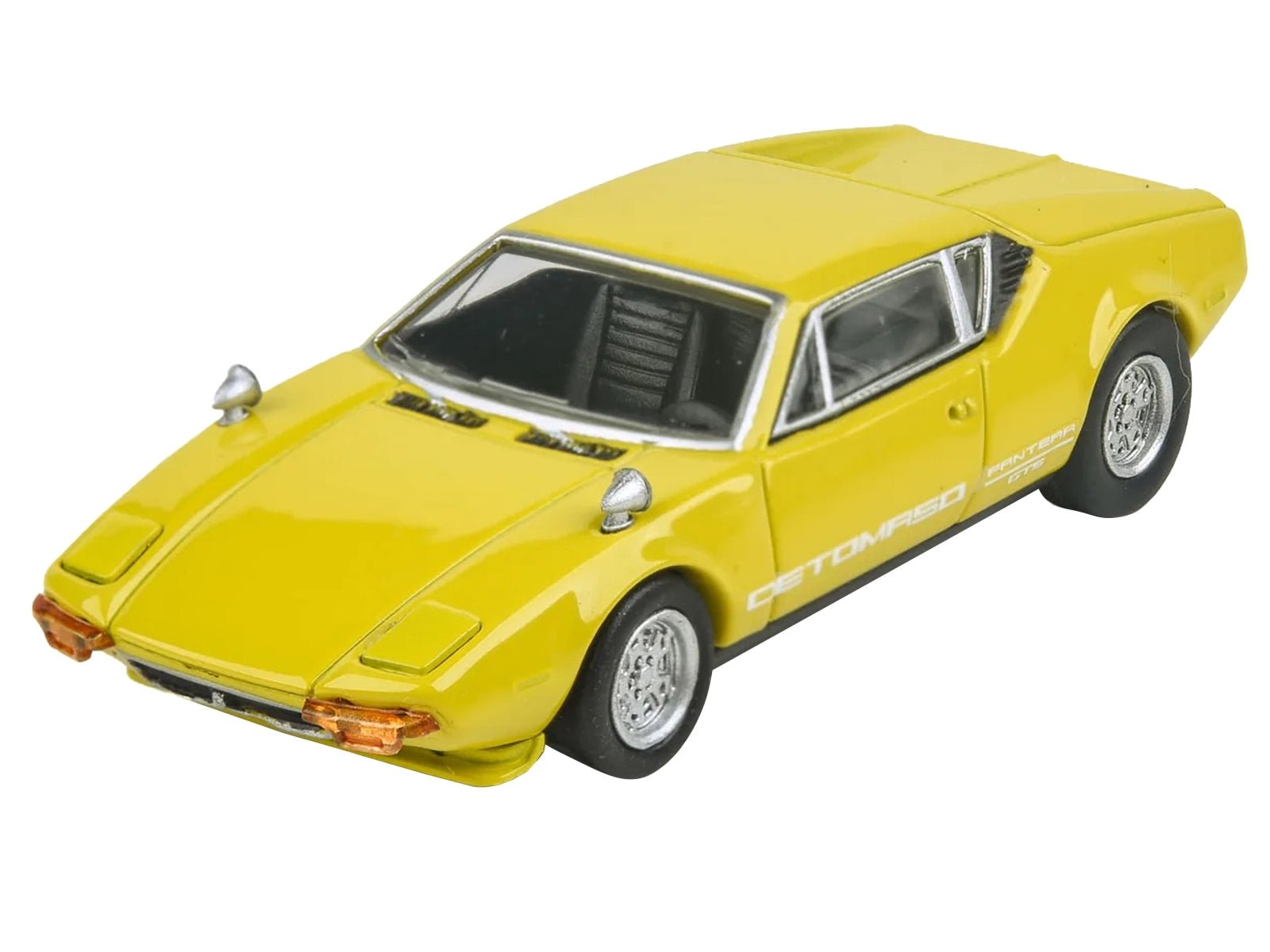 1972 De Tomaso Pantera Yellow 1/64 Diecast Model Car by Paragon Models - Rapid Vehicles