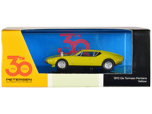 1972 De Tomaso Pantera Yellow "Petersen Automotive Museum 30th Anniversary" 1/64 Diecast Model Car by Paragon Models free shipping USA - Rapid Vehicles