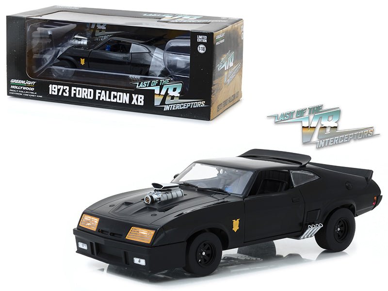 1973 Ford Falcon XB Black "Last of the V8 Interceptors" (1979) Movie 1/18 Diecast Model Car by Greenlight free shipping USA - Rapid Vehicles