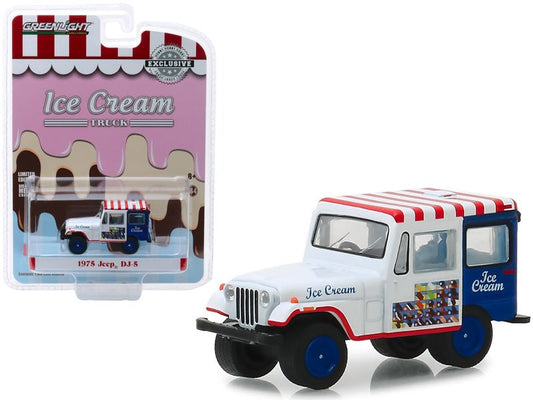1975 Jeep DJ-5 Ice Cream Truck "Hobby Exclusive" 1/64 Diecast Model Car by Greenlight free shipping USA - Rapid Vehicles