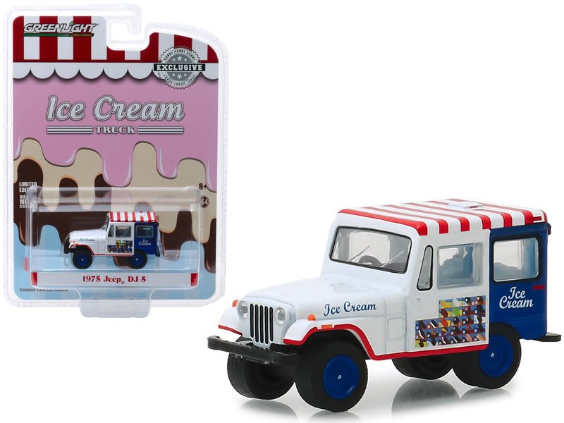 1975 Jeep DJ - 5 Ice Cream Truck "Hobby Exclusive" 1/64 Diecast Model Car by Greenlight free shipping USA - Rapid Vehicles