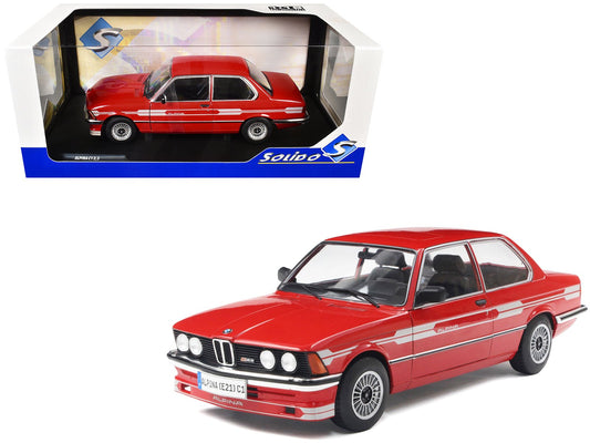 1980 Alpina E21 C1 2.3 Red with Gray Stripes 1/18 Diecast Model Car by Solido free shipping USA - Rapid Vehicles