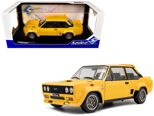 1980 Fiat 131 Abarth Yellow 1/18 Diecast Model Car by Solido free shipping USA - Rapid Vehicles