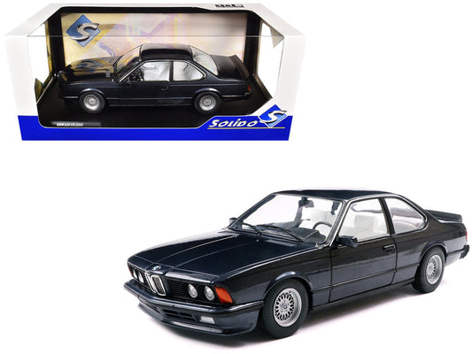 1984 BMW 635 CSI (E24) Macau Blue Metallic 1/18 Diecast Model Car by Solido free shipping USA - Rapid Vehicles