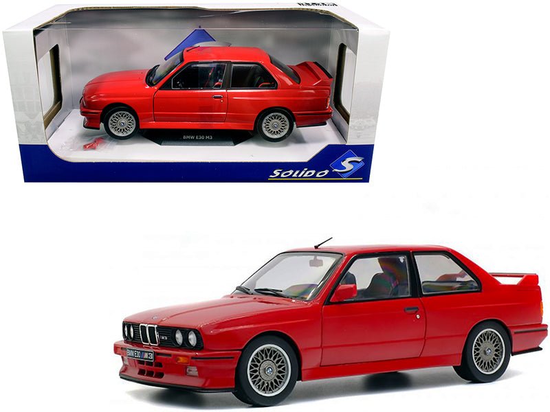 1986 BMW E30 M3 Red 1/18 Diecast Model Car by Solido free shipping USA - Rapid Vehicles