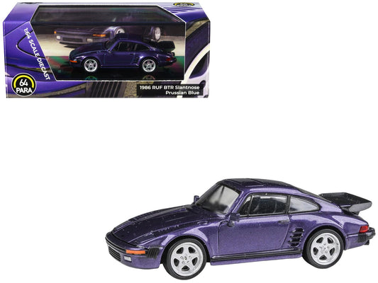 1986 RUF BTR Slantnose Prussian Blue Metallic 1/64 Diecast Model Car by Paragon Models free shipping USA - Rapid Vehicles