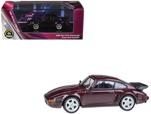 1986 RUF BTR Slantnose Ruby Red Metallic 1/64 Diecast Model Car by Paragon Models free shipping USA - Rapid Vehicles
