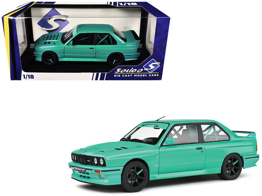 1990 BMW E30 M3 Custom "Drift Missile" Blue 1/18 Diecast Model Car by Solido free shipping USA - Rapid Vehicles