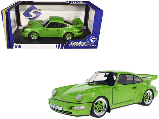 1990 Porsche 911 (964) Carrera RS "Streetfighter" Green Metallic 1/18 Diecast Model Car by Solido - Rapid Vehicles