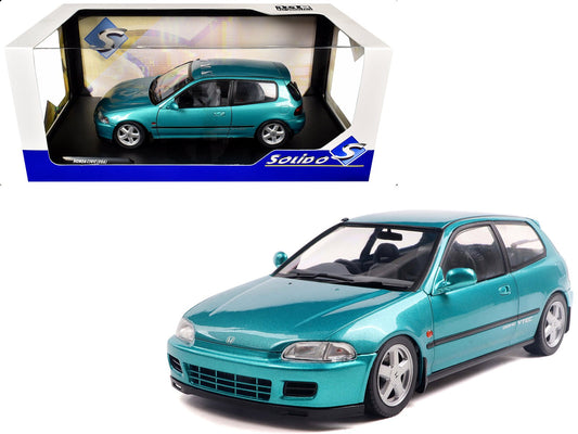 1991 Honda Civic (EG6) RHD (Right Hand Drive) Aztec Green Metallic 1/18 Diecast Model Car by Solido free shipping USA - Rapid Vehicles
