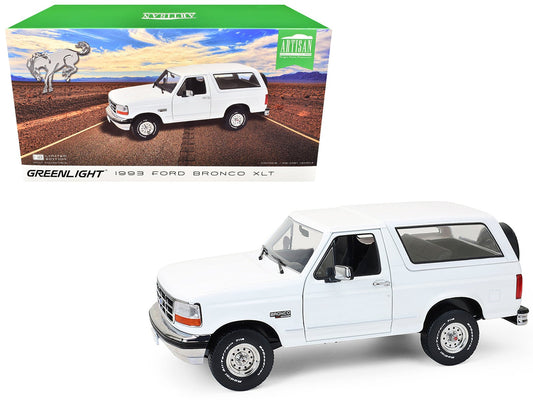 1993 Ford Bronco XLT Oxford White "Artisan Collection" 1/18 Diecast Model Car by Greenlight free shipping USA - Rapid Vehicles