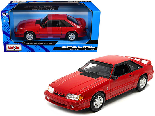 1993 Ford Mustang SVT Cobra Red "Special Edition" Series 1/24 Diecast Model Car by Maisto free shipping USA - Rapid Vehicles