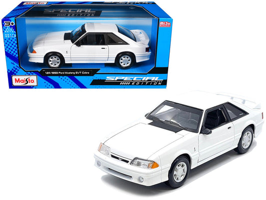 1993 Ford Mustang SVT Cobra White "Special Edition" Series 1/24 Diecast Model Car by Maisto free shipping USA - Rapid Vehicles