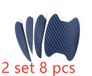 Color: Blue 2set - 4pcs / set of door stickers carbon fiber scratch-resistant car handle stickers - Premium Car Stickers from Rapidvehicles - Just $13.62! Shop now at Rapidvehicles