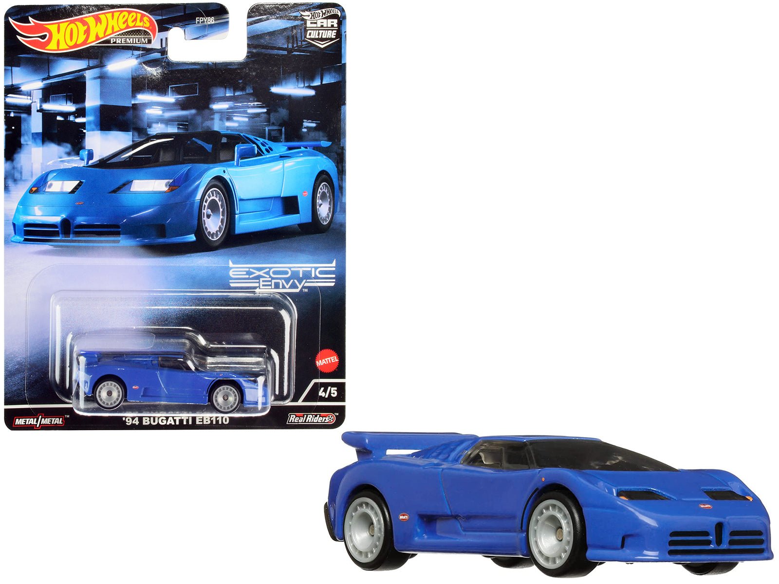 1994 Bugatti EB110 Blue "Exotic Envy" Series Diecast Model Car by Hot Wheels free shipping USA - Rapid Vehicles