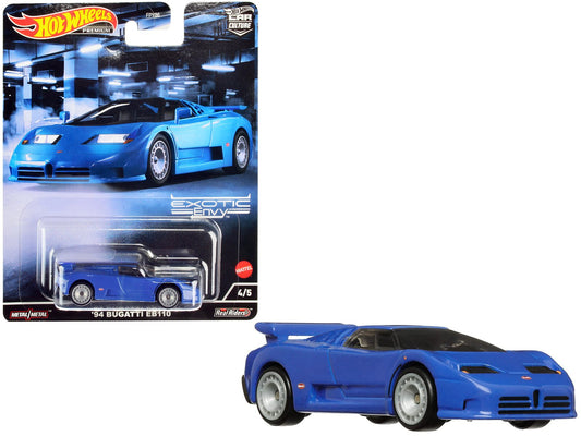 1994 Bugatti EB110 Blue "Exotic Envy" Series Diecast Model Car by Hot Wheels free shipping USA - Rapid Vehicles