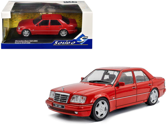 1994 Mercedes - Benz (W124) E60 AMG Signal Red 1/43 Diecast Model Car by Solido free shipping USA - Rapid Vehicles