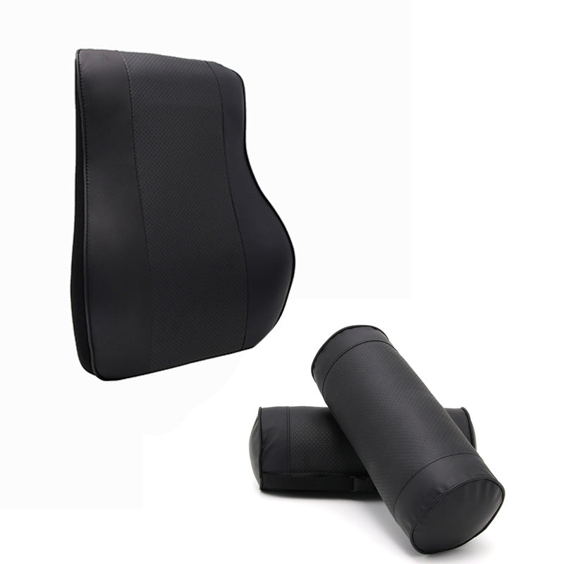 Leather cylindrical car seat pillow - Premium Stowing Tidying from Rapidvehicles - Just $21.99! Shop now at Rapidvehicles