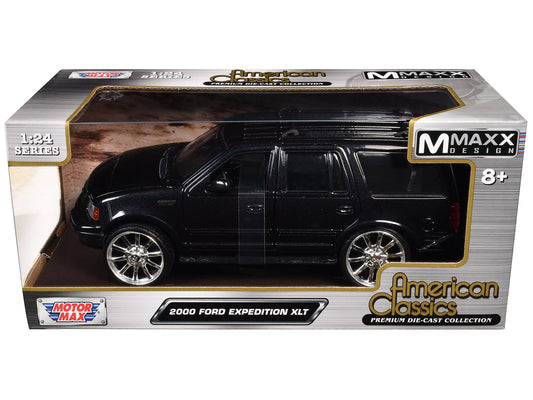 2000 Ford Expedition XLT Black Metallic "Maxx Design" "American Classics" Series 1/24 Diecast Model Car by Motormax free shipping USA - Rapid Vehicles