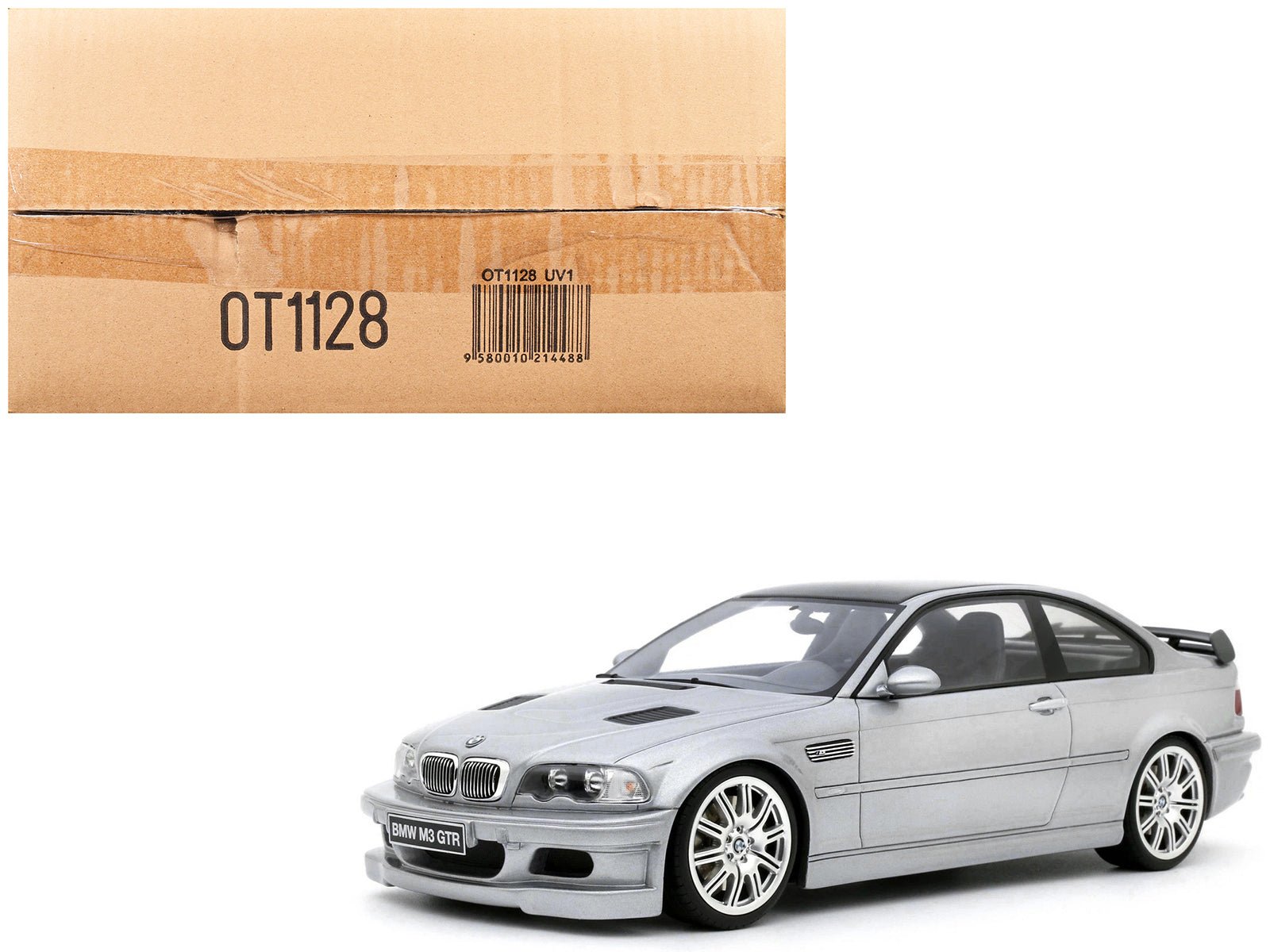 2001 BMW E46 M3 GTR Street Titan Silver Metallic 1/18 Model Car by Otto Mobile free shipping USA - Rapid Vehicles